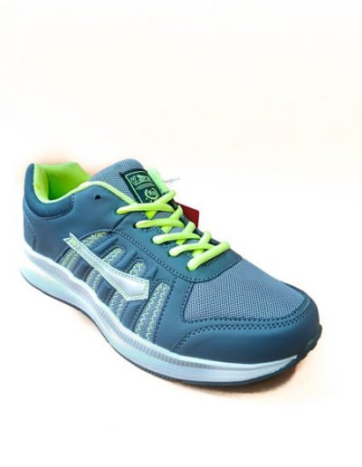 deportivas hombre azules cordones verdes