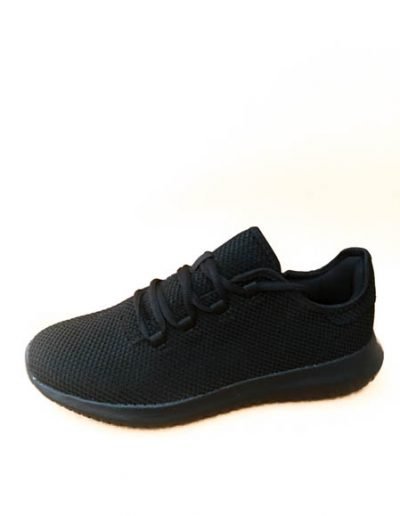 deportivas hombre nylon negro cordones suaves