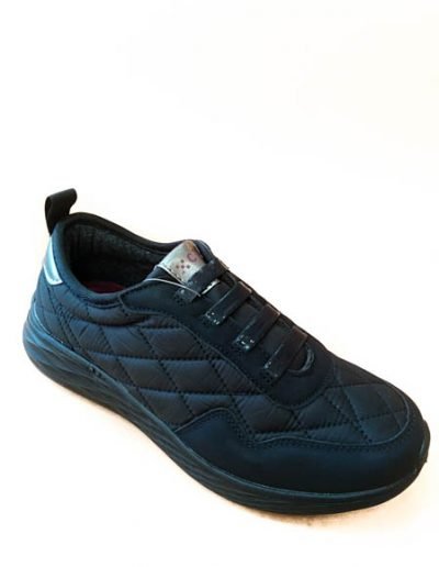 deportivas mujer elastico nylon guateado negro