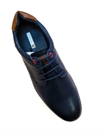 zapatos hombre azul cordones