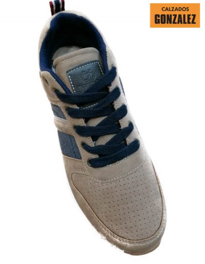 playeros hombre marrones beig cordones