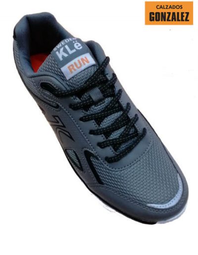 playeros deportivos cordones hombre grises