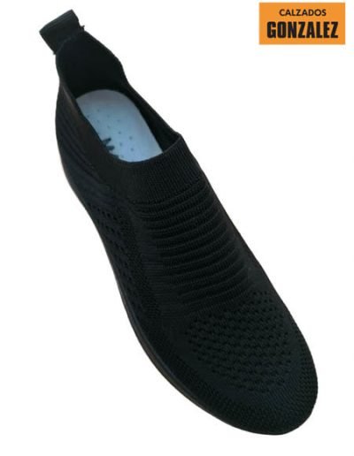 zapatillas deportivas negras ajustables