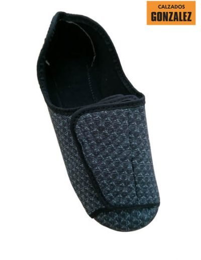 zapatillas mujer velcro adaptables negro