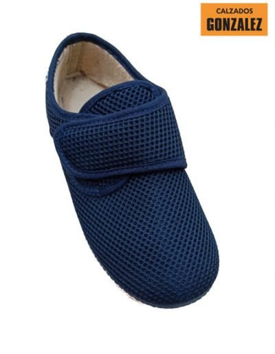 zapato señora comodos velcro azul