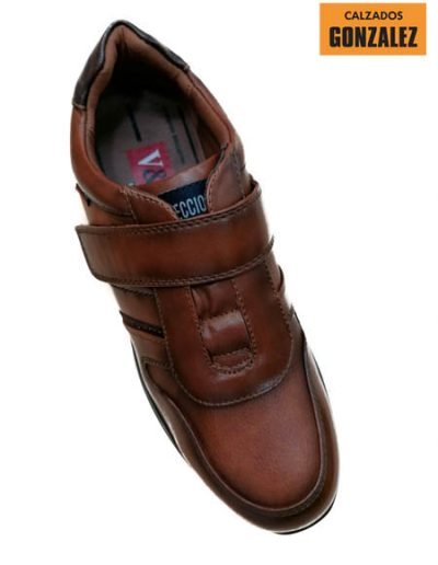 zapatos hombre invierno deportivos marron velcro