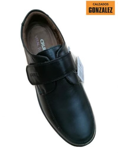 zapatos hombre invierno velcro crube negro